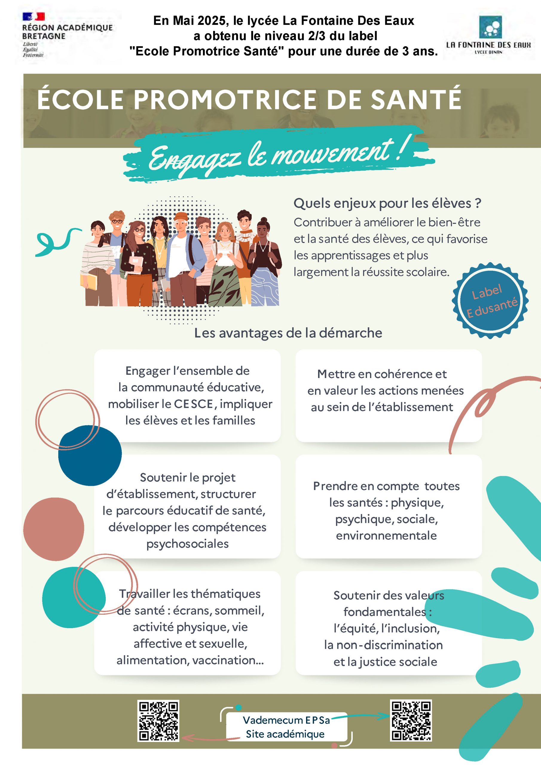 LABEL « ECOLE PROMOTRICE DE SANTE »